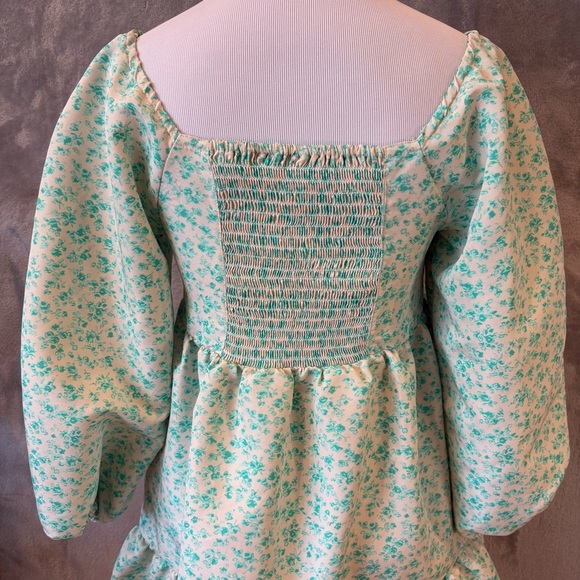 Levi’s Dolci Baby Doll Peasant Cottagecore Milkmaid Tiered Ruffle Dress Sz XS - Picture 9 of 15